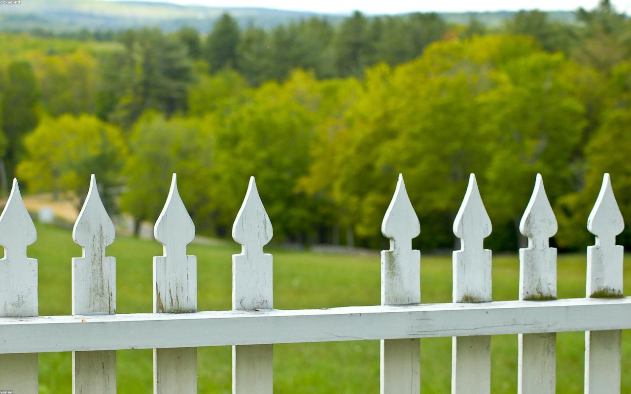 White picket fence in Franklin, TN